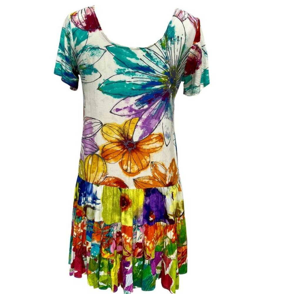 Jams World 2000's Spumoni Hattie Beautiful Floral Dress Size Small/Medium
